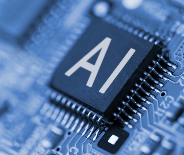AI print on computer chip