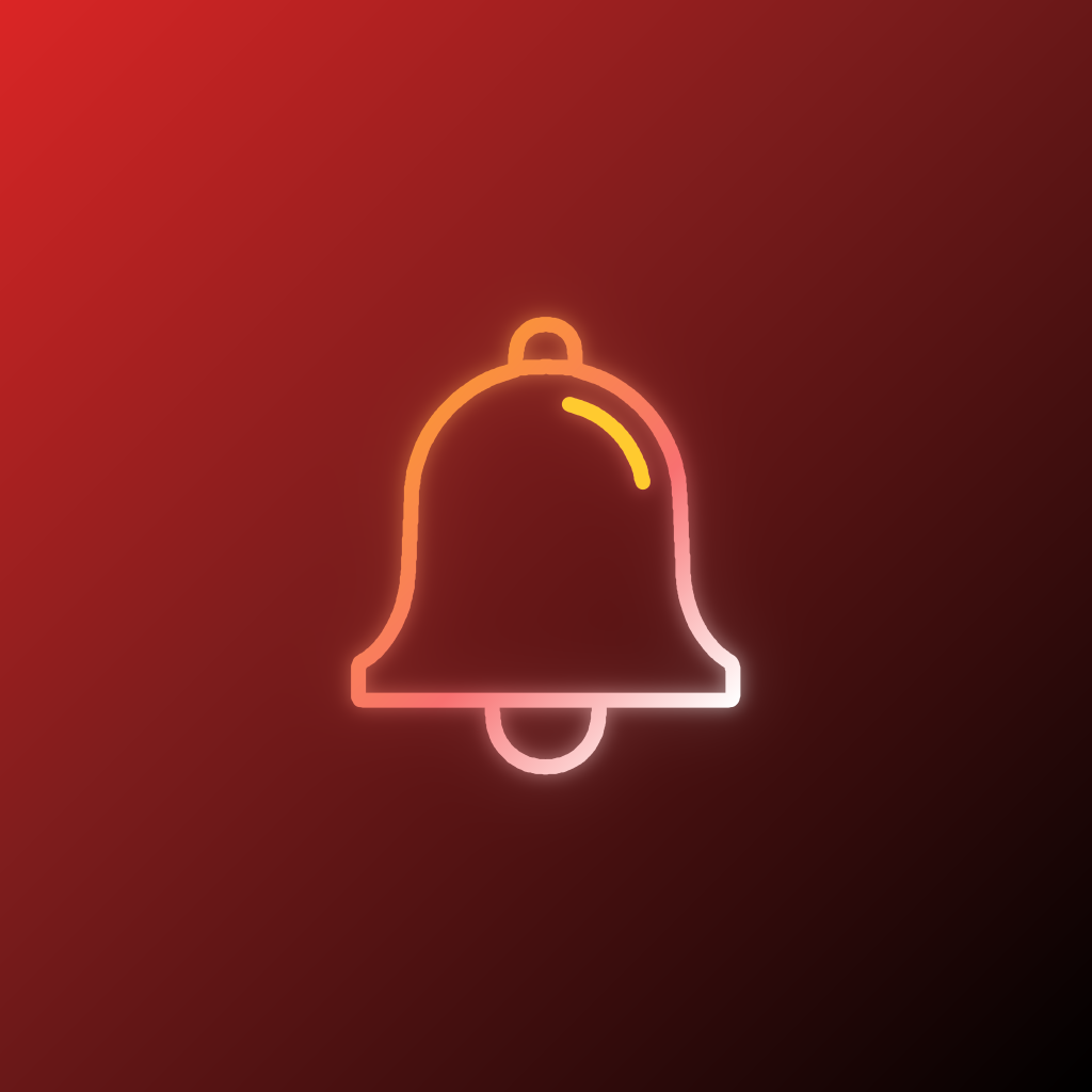 Alarm bell with a round clapper at its base