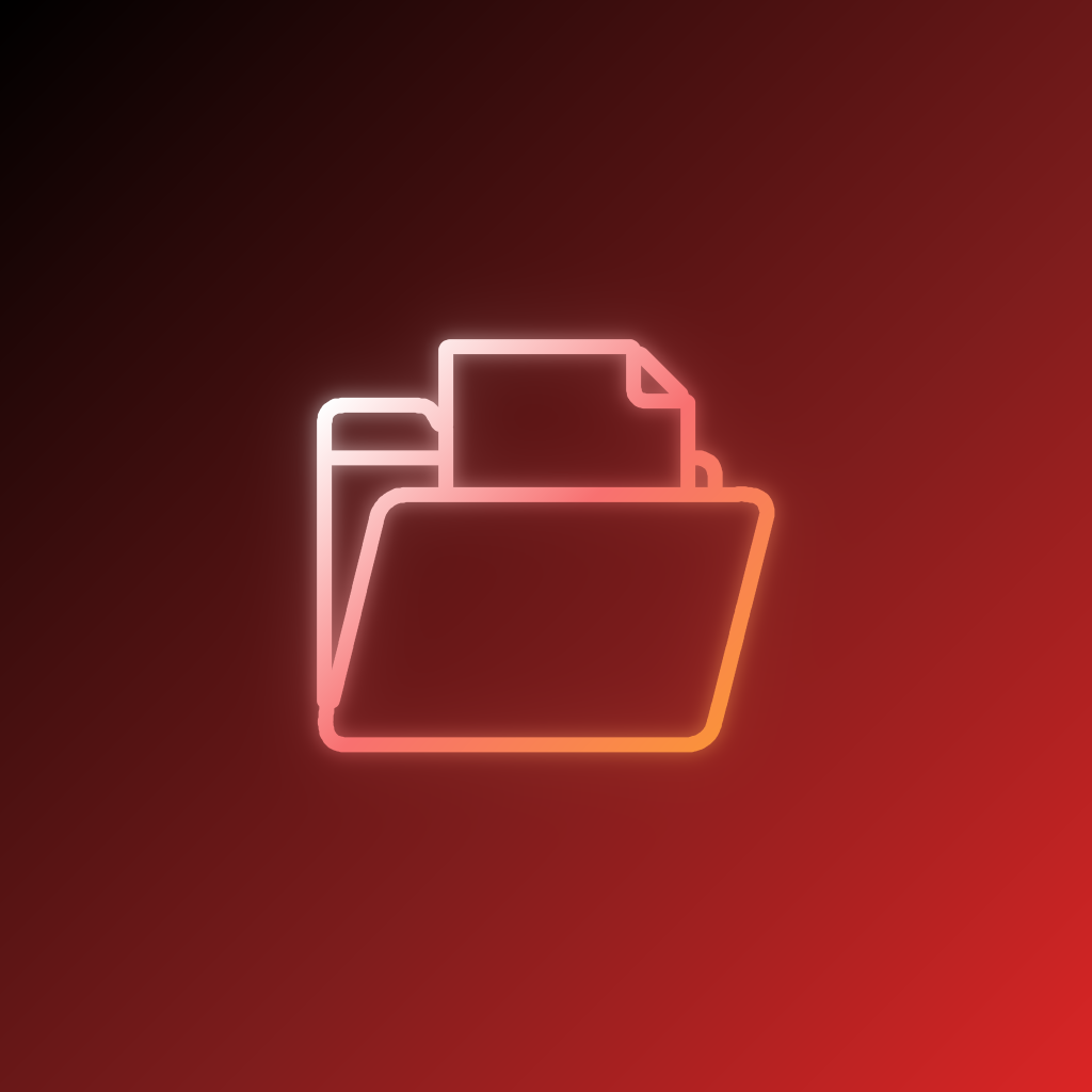 Open file folder with a sheet of paper sticking out of the top