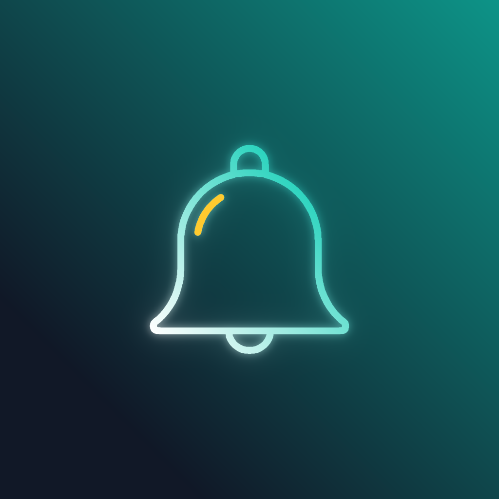 Alarm bell with a round clapper at its base
