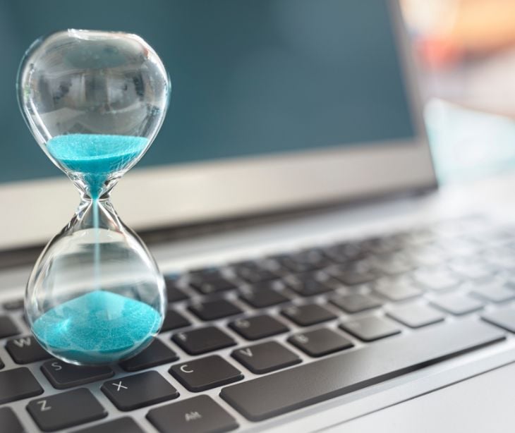 sand timer on keyboard
