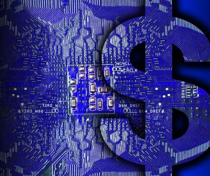 digital money symbol