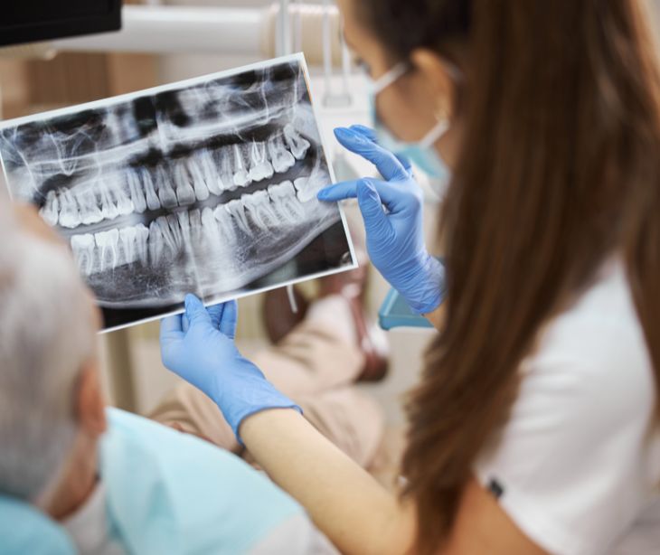 Can dental imaging be shared through text messaging?