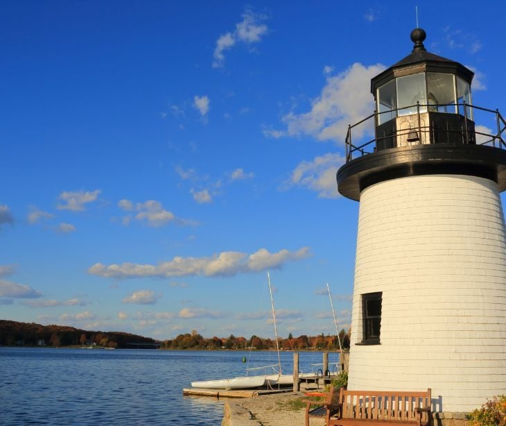 Image of a lighthouse in Connecticut. 