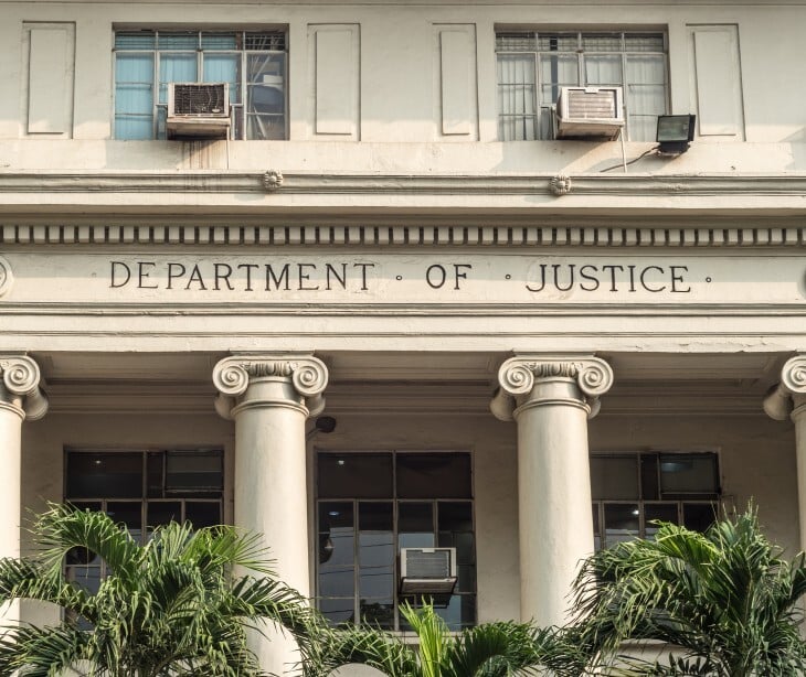 Image of the Department of Justice Building. 