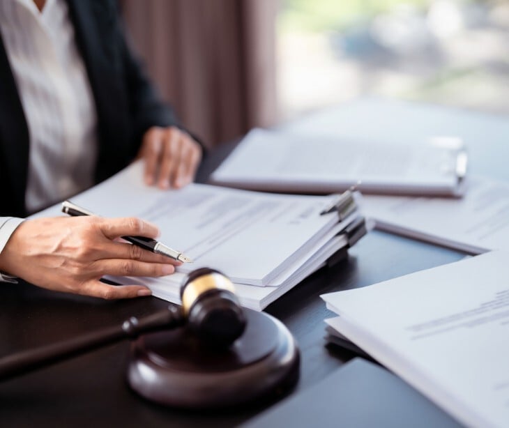 law gavel and paperwork