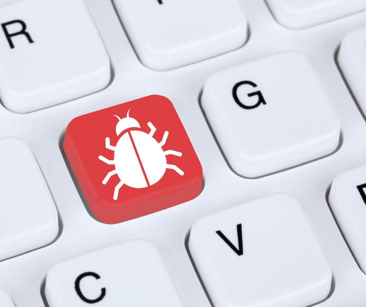 red bug key on computer keyboard
