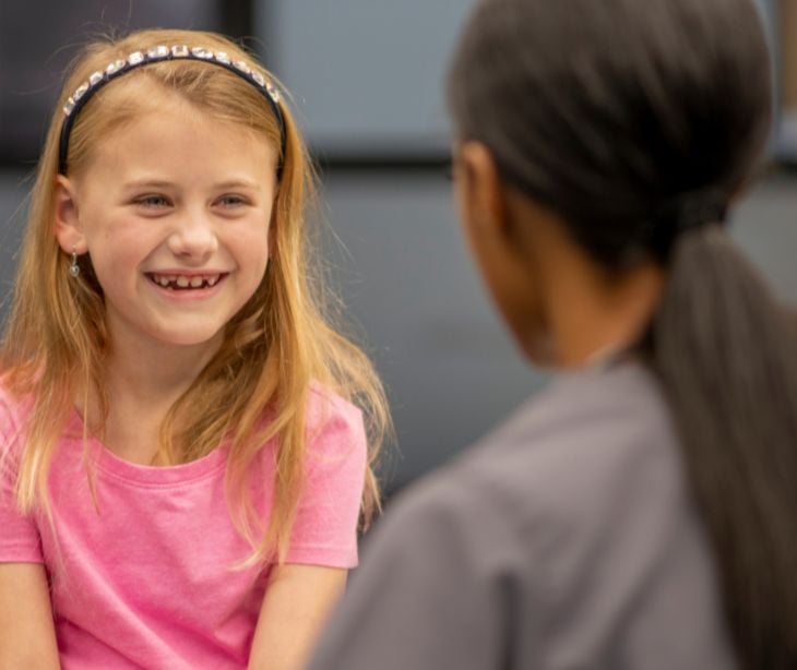 school nurse with child