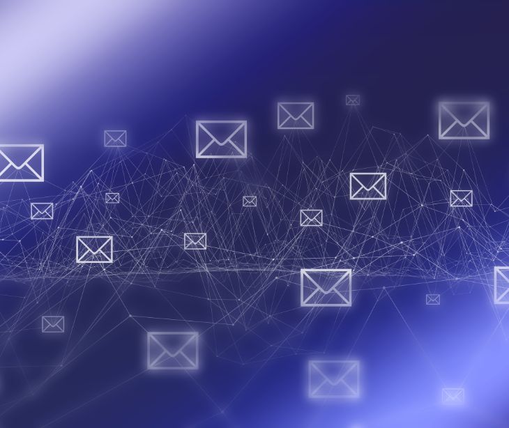 floating email icons