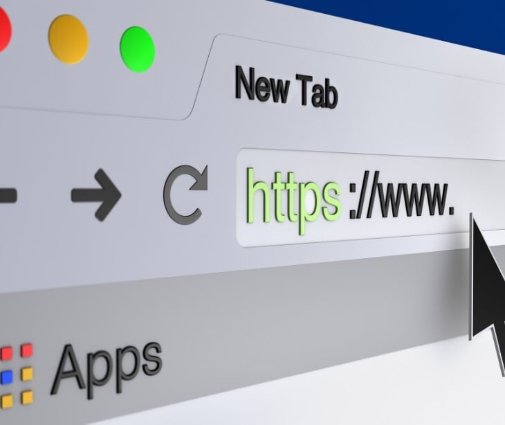 Image of a website browser page. 