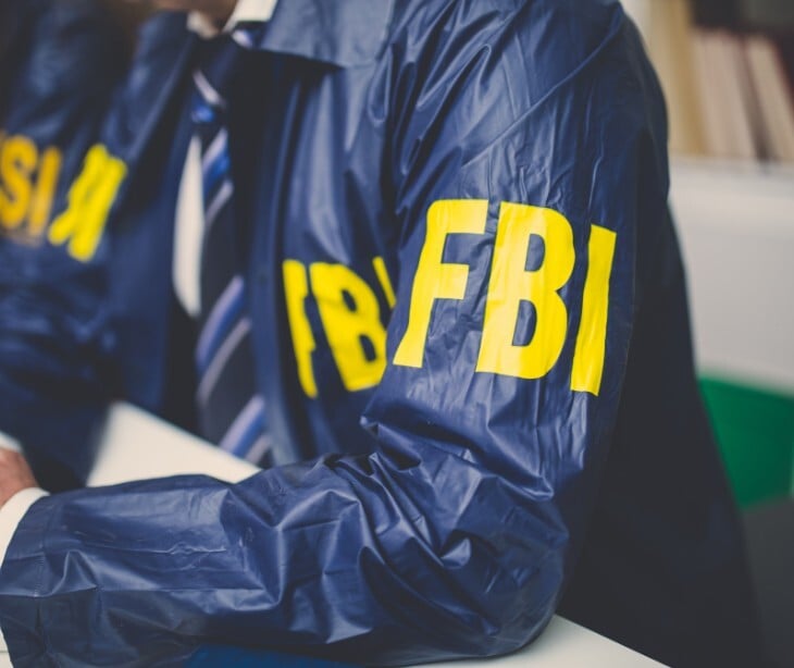Image of an FBI jacket. 