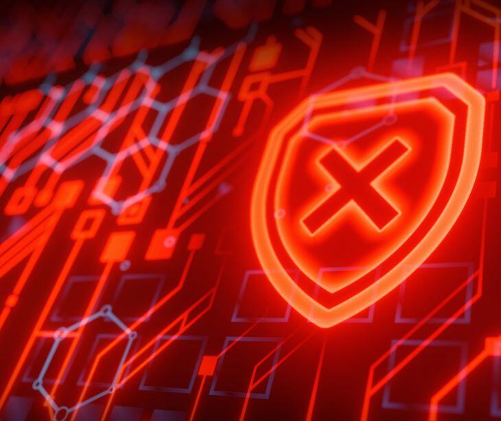 red digital lock