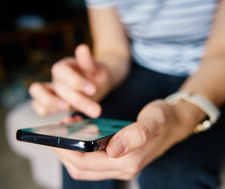 smartphone in hands