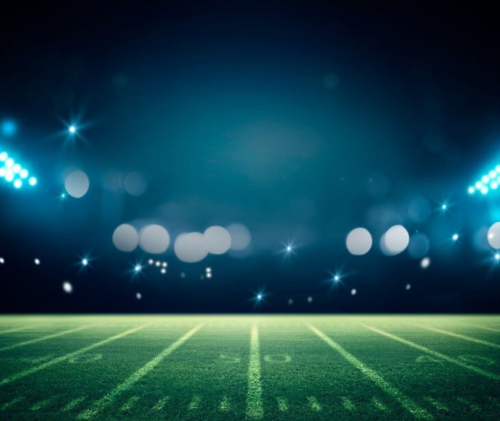 Image of a football field. 
