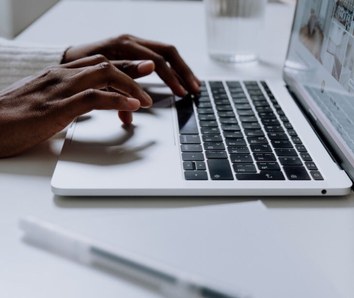 hands on keyboard
