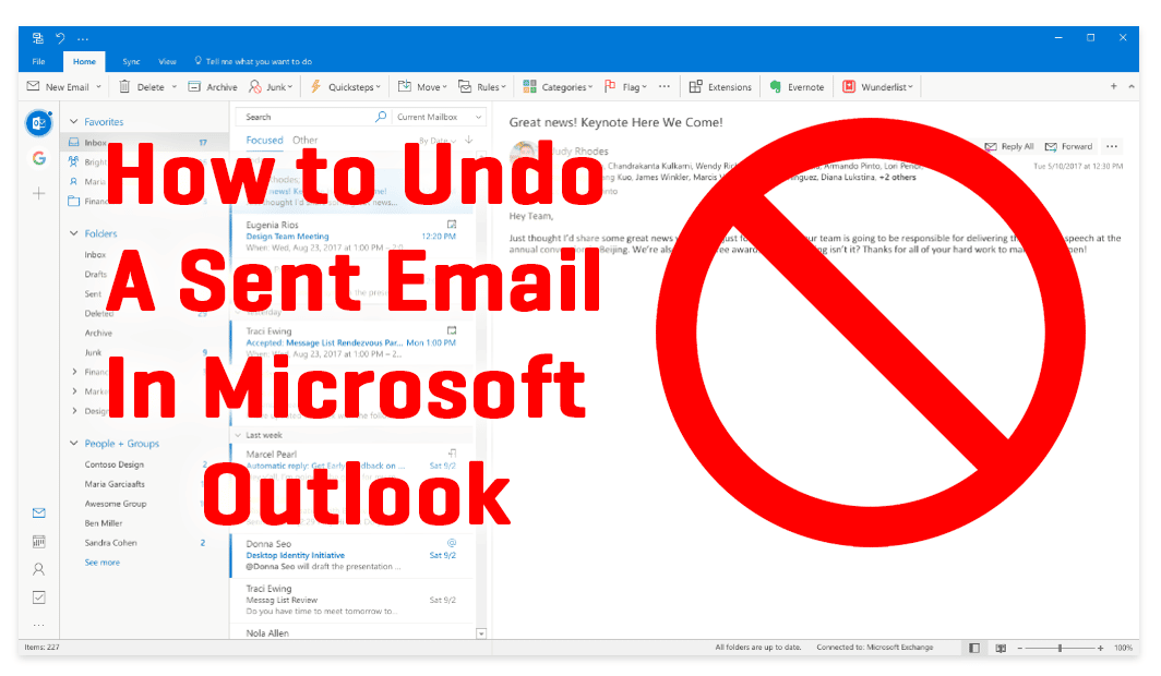 How to recall an email in Outlook and unsend in Gmail