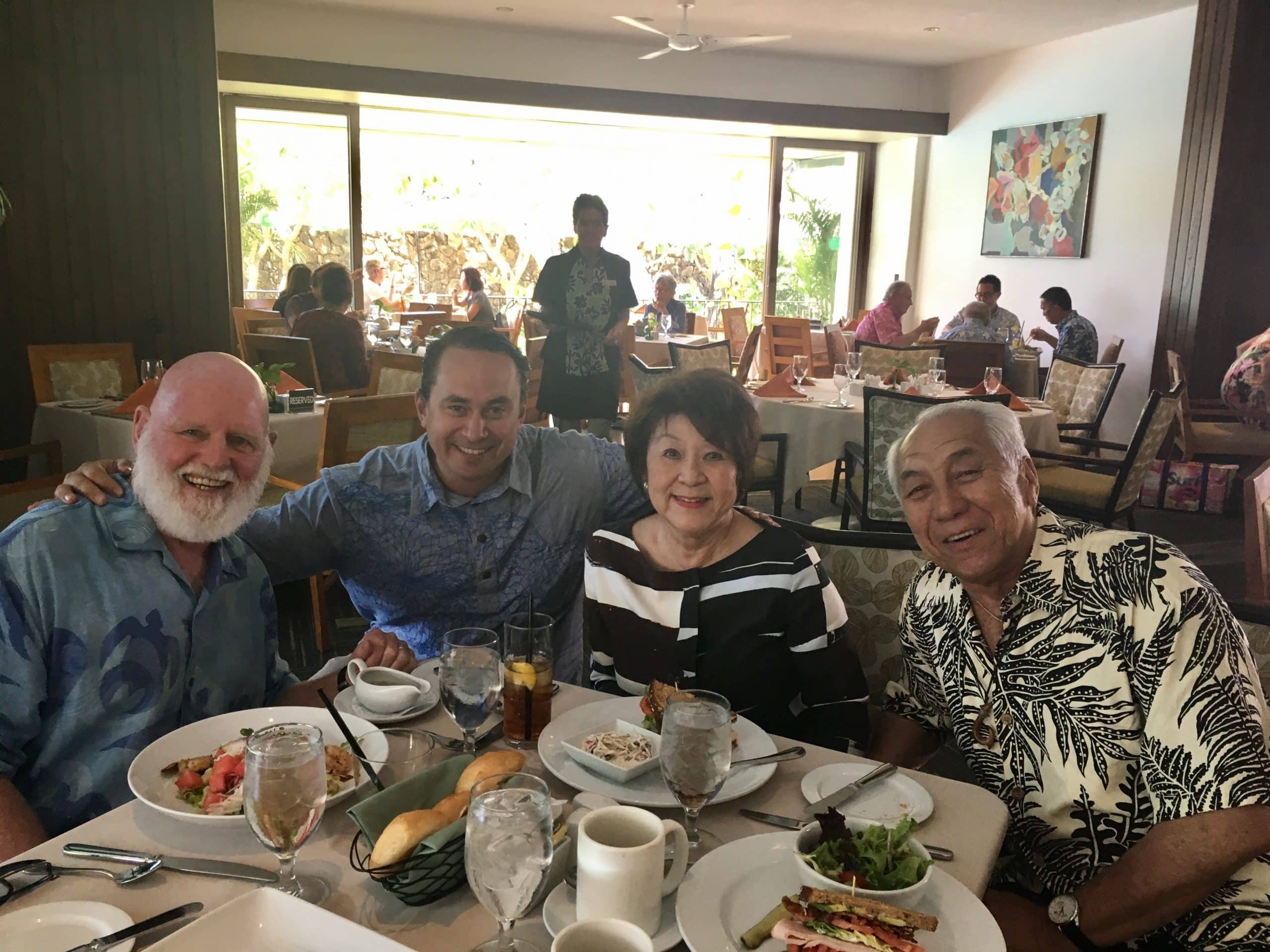 Lunch at Pacific Club with Gordo, Linda and Danny