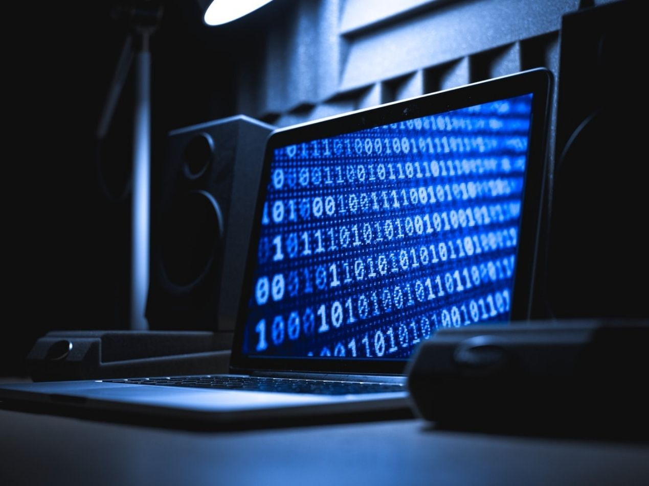 computer screen with data
