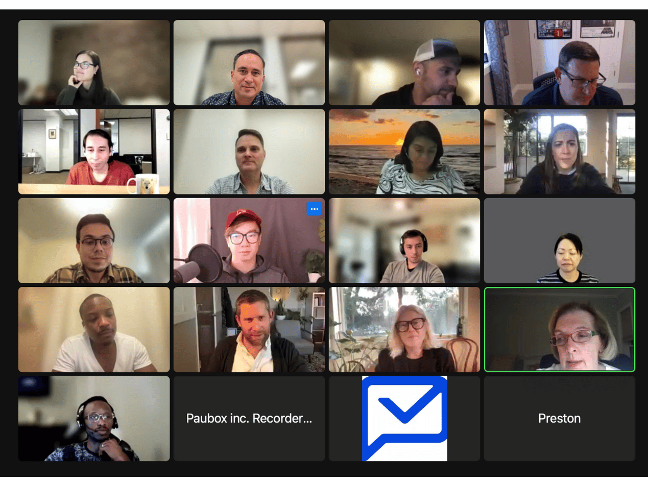 Our Zoom social mixer for Paubox Marketing