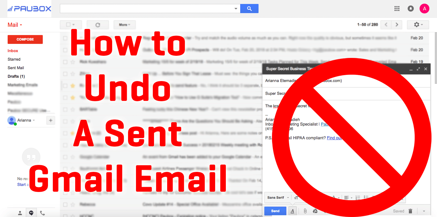 [Pictures] How to undo a sent email in Gmail