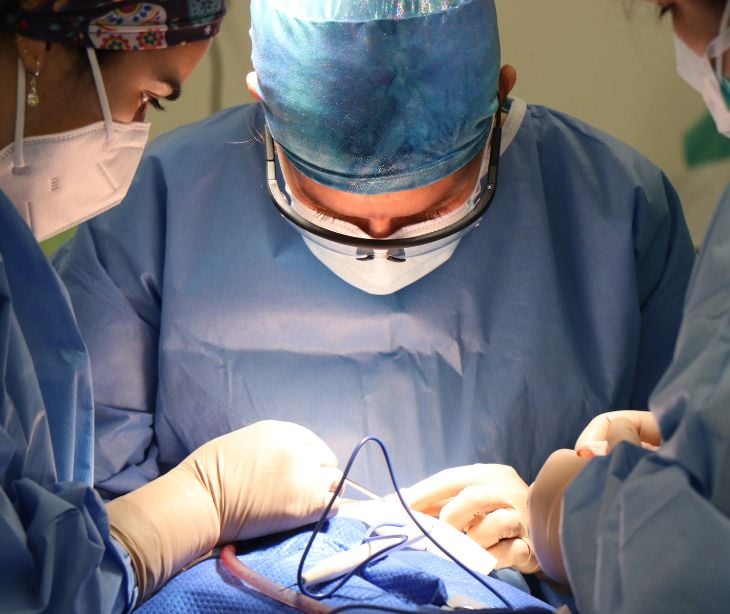 surgeon in an operating room
