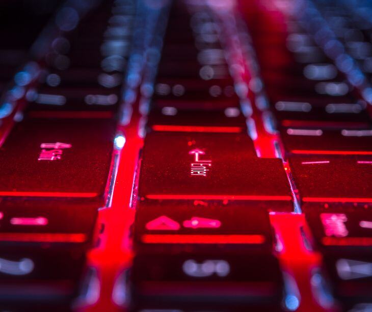 red computer keyboard