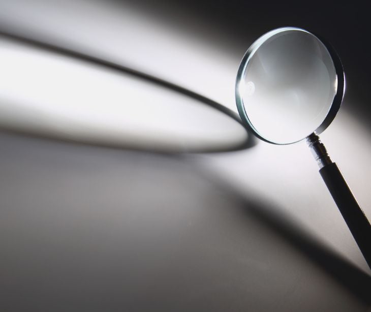 Image of a magnifying glass. 