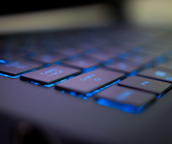 Image of a lit up keyboard.