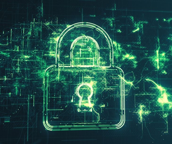 green lock icon