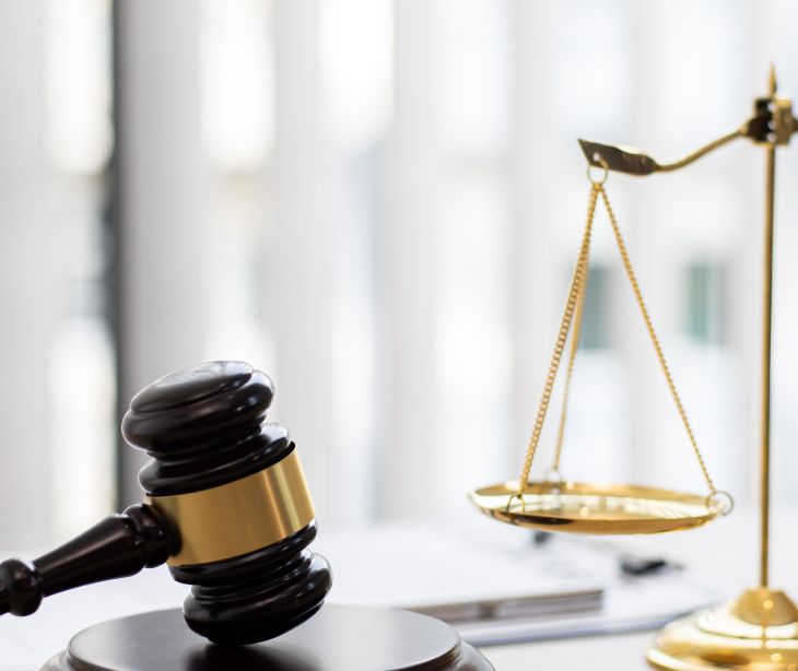 law gavel on desk