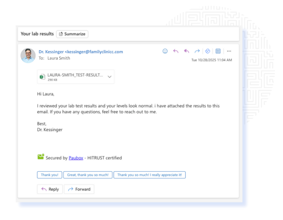 Outlook product image - recipient