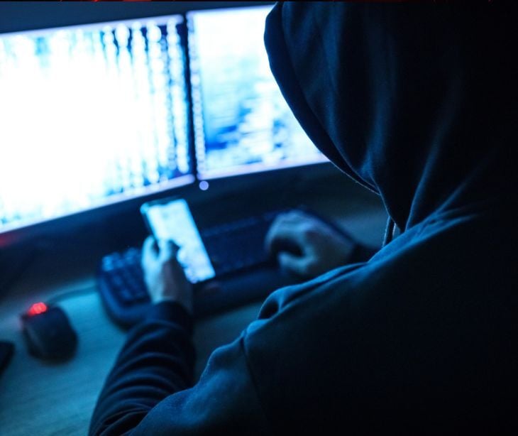 hacker at computer