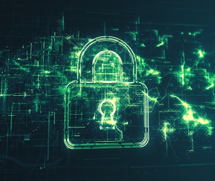 green digital lock