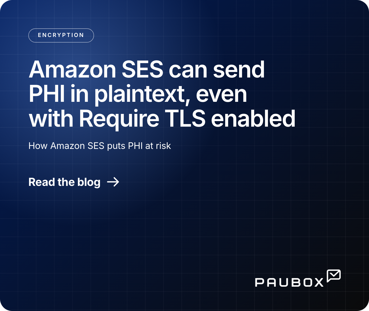 Amazon SES can send PHI in plaintext even with Require TLS enabled