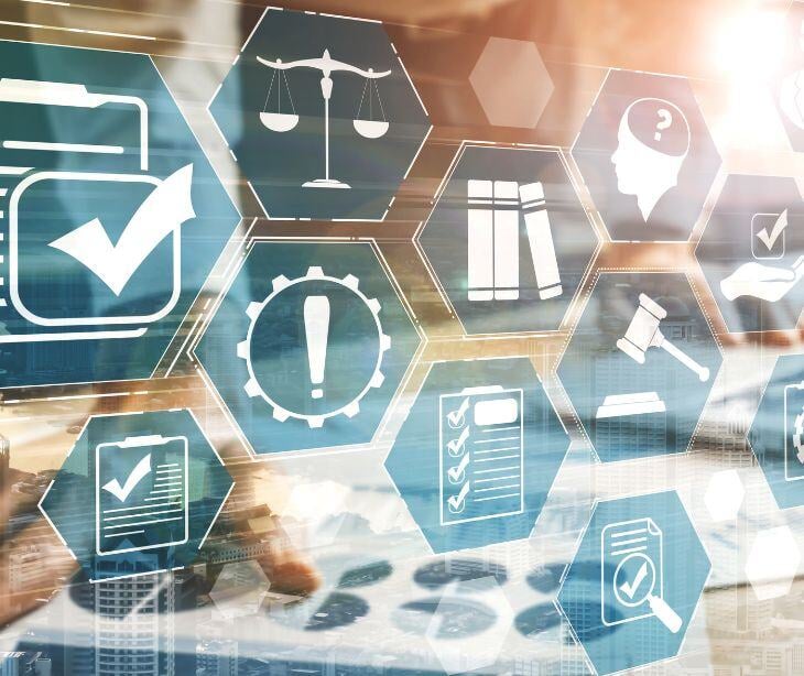 floating law icons