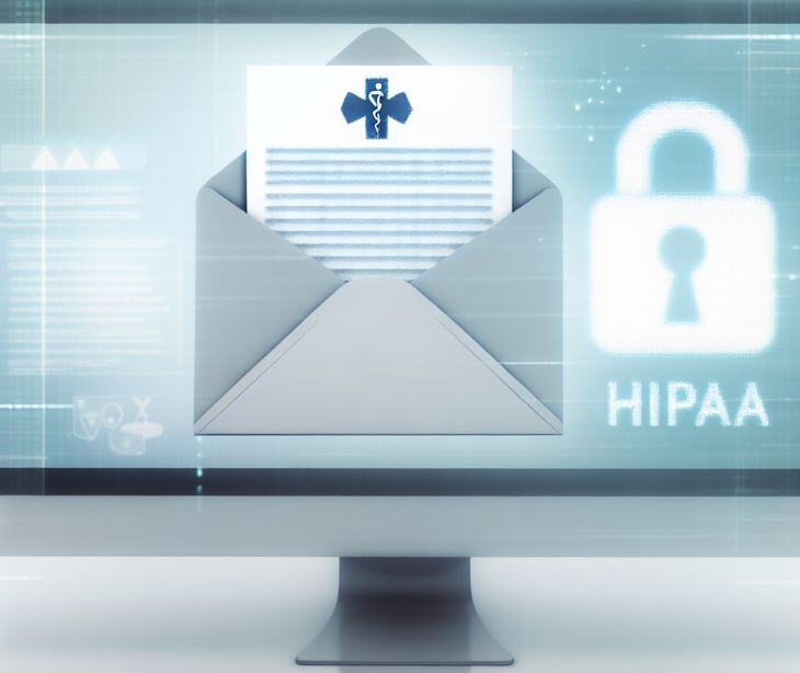 email medical icon on computer