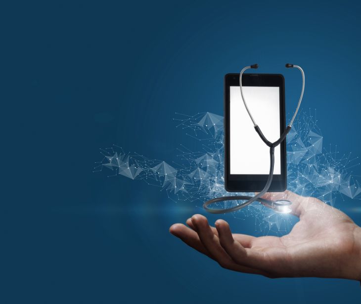 mobile device with stethoscope