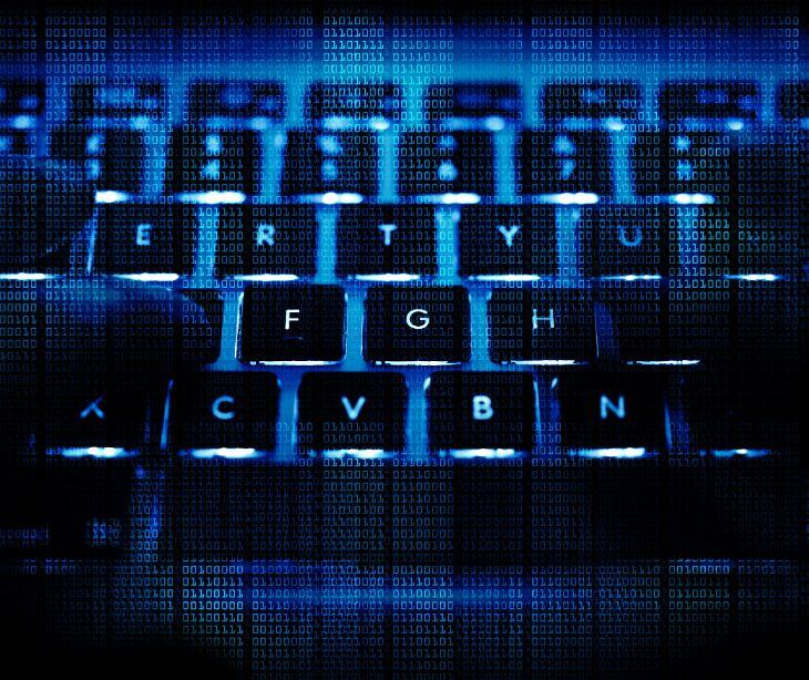 keyboard with black background