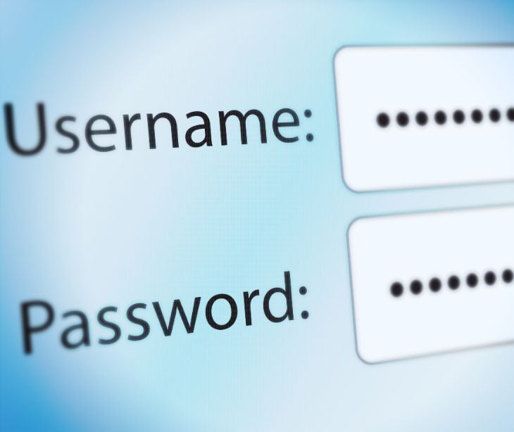 Image of a username and password. 