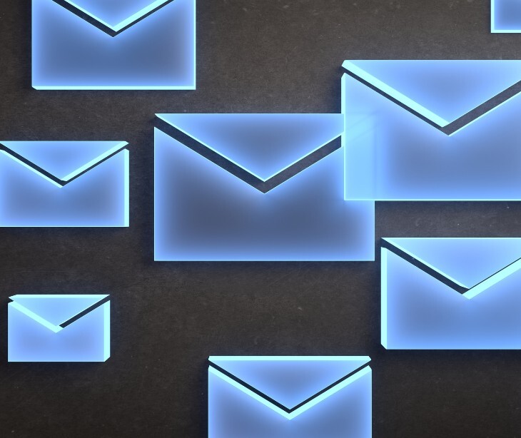floating email icon