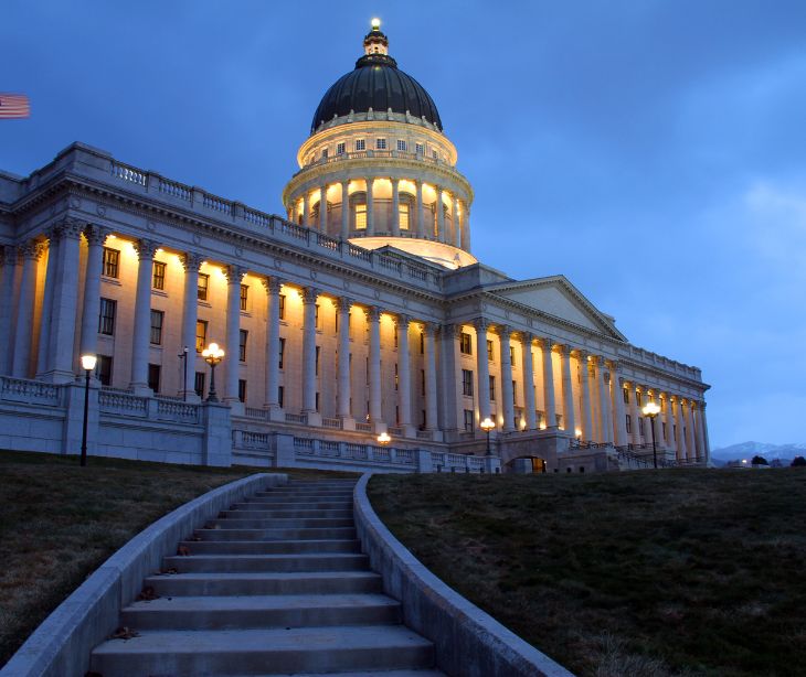 The Utah State Capitol building