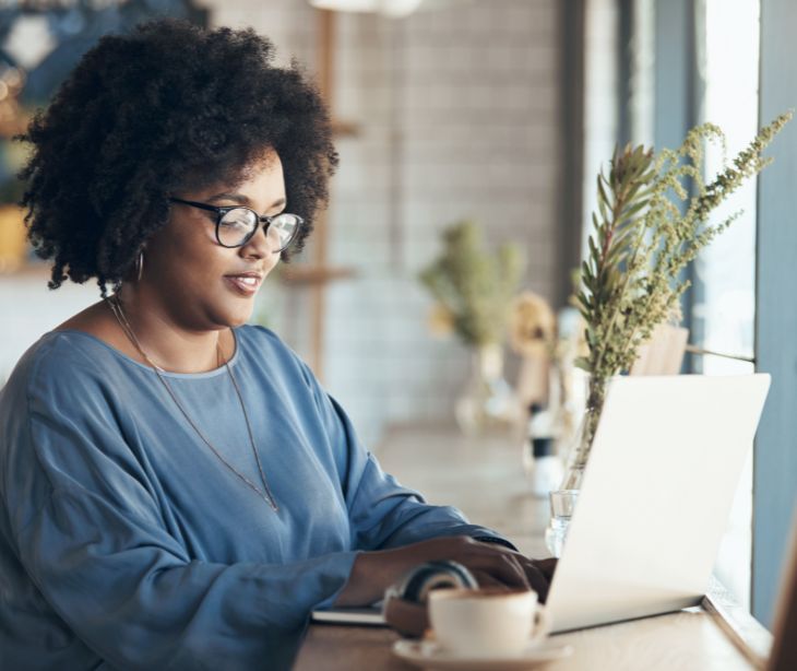 woman at laptop computer