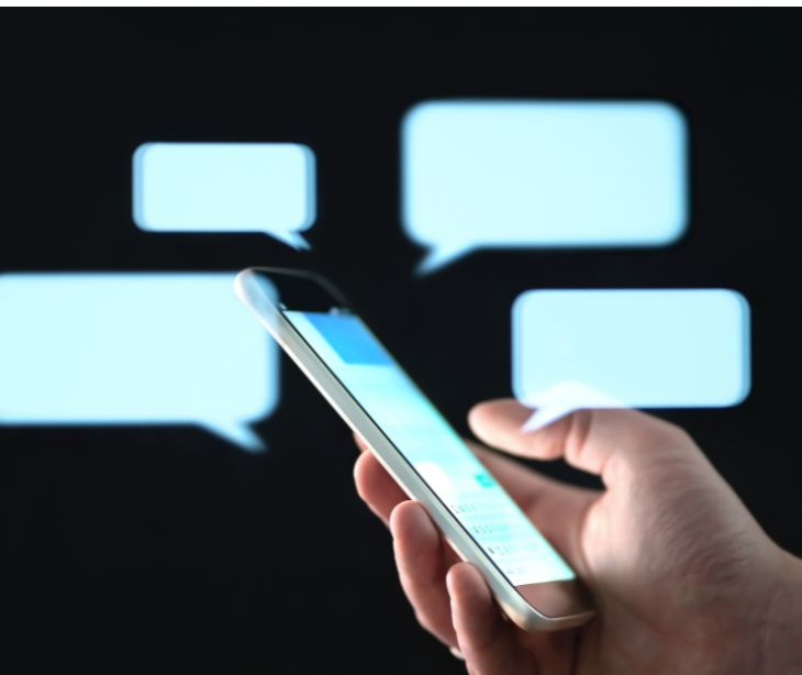 text messaging on smartphone