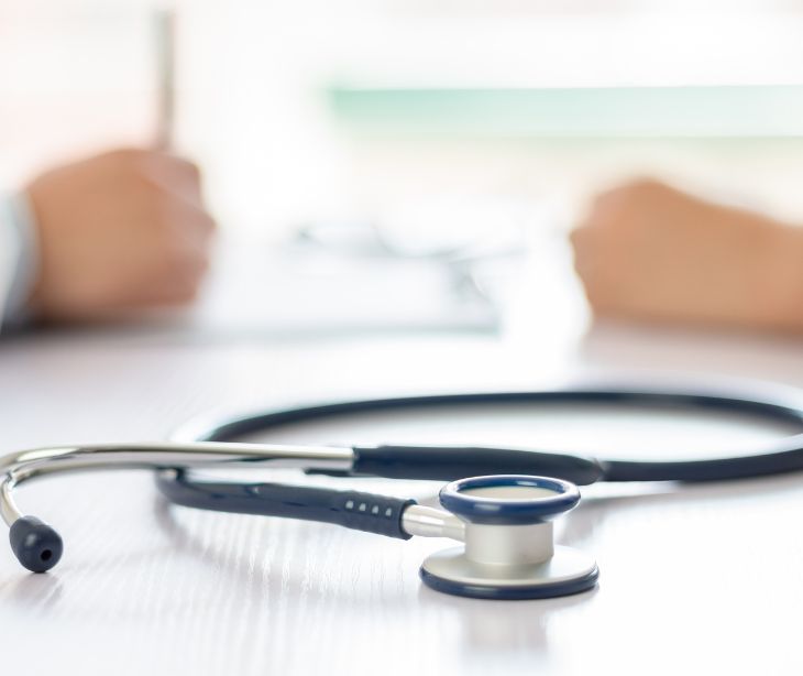 stethoscope on desk