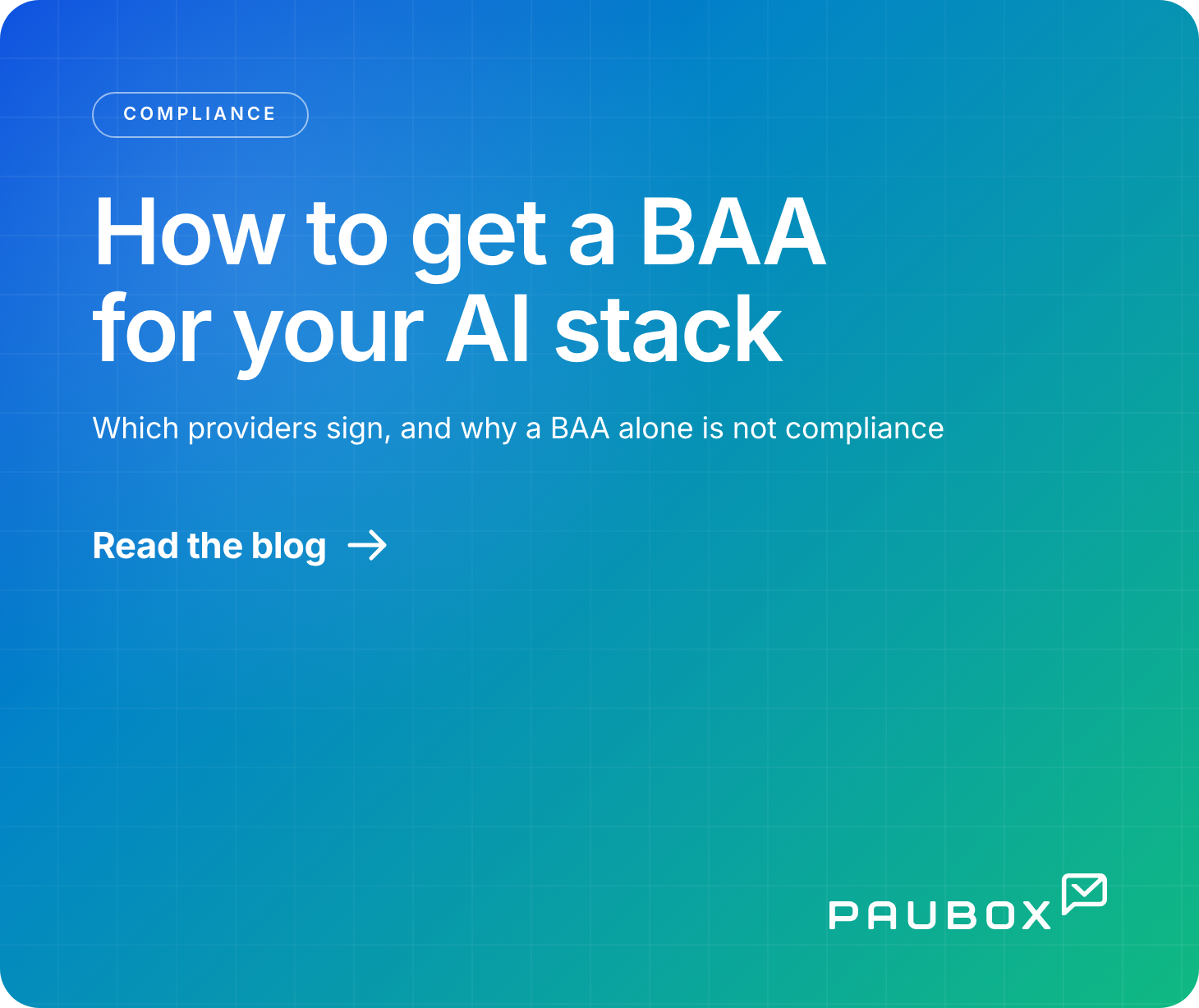 A healthcare developer checking which AI vendors will sign a BAA before sending PHI through their application
