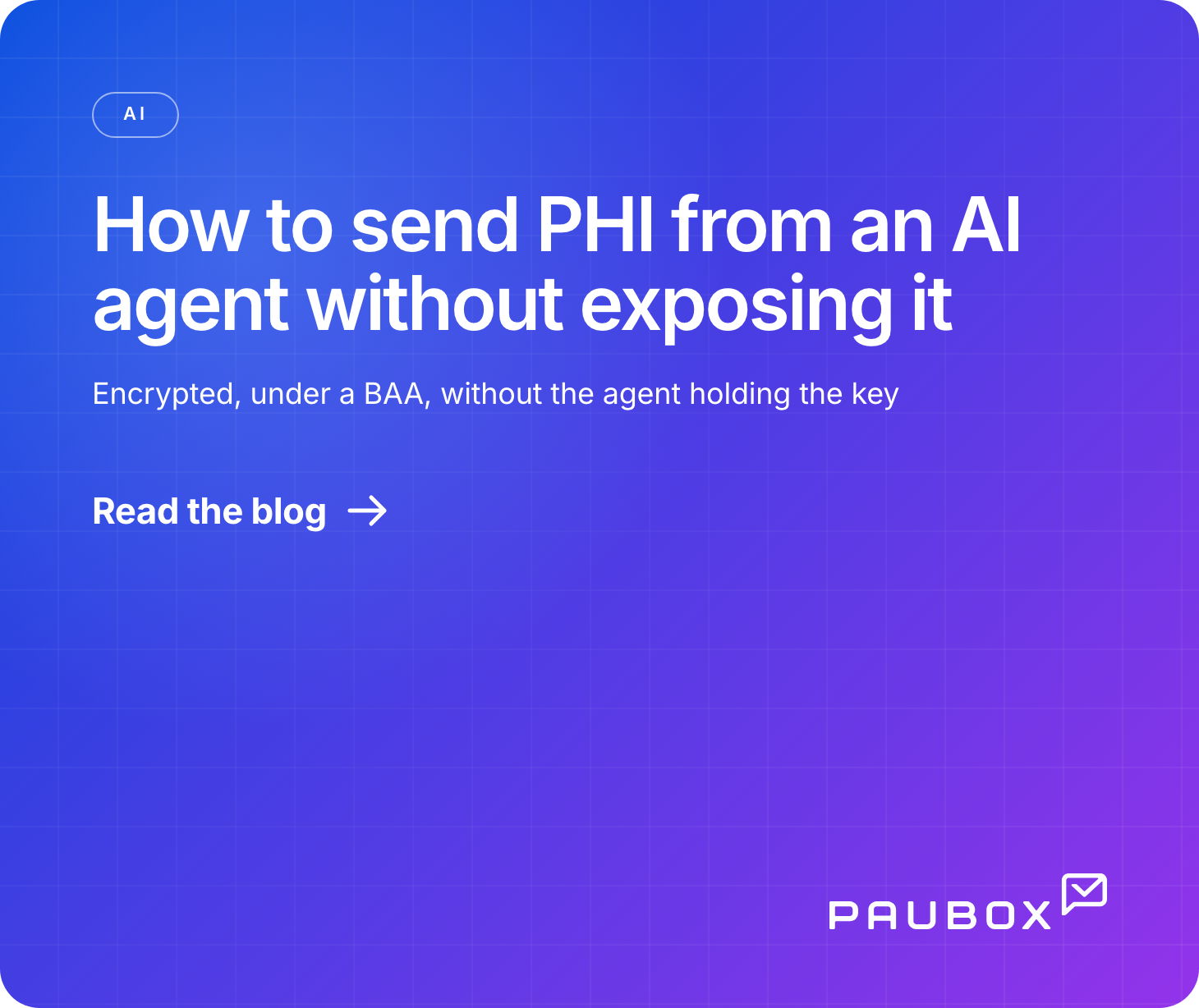 An AI agent sending a HIPAA compliant email through the Paubox MCP server without holding the API key