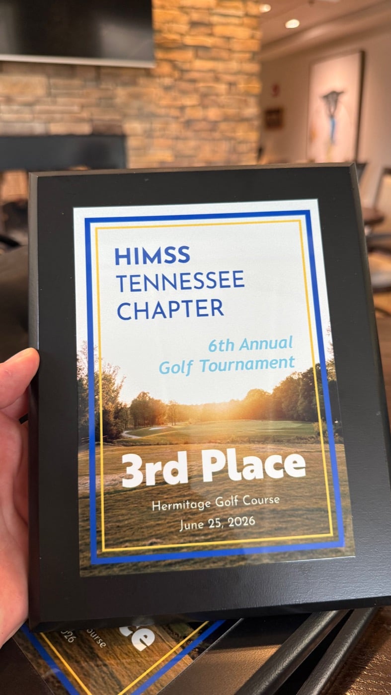Paubox third-place plaque from the tournament.